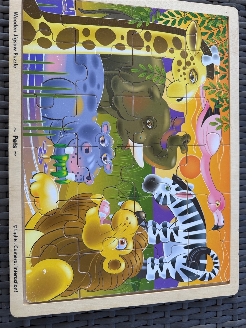 Melissa & Doug Bright Yellow & Multi-Color Safari Puzzle